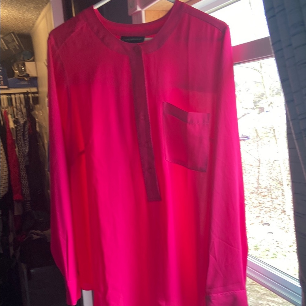 Vibrant Pink Long Sleeve Blouse